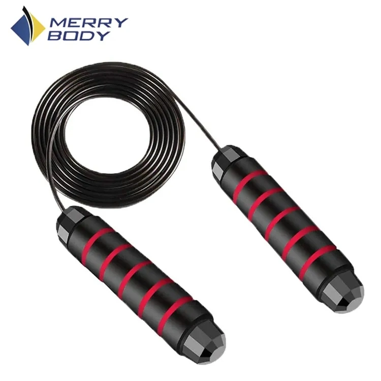 Fitness Workout Weighted Handle PVC Coated Steel Wire Adjustable Speed Skipping Rope Jump Rope