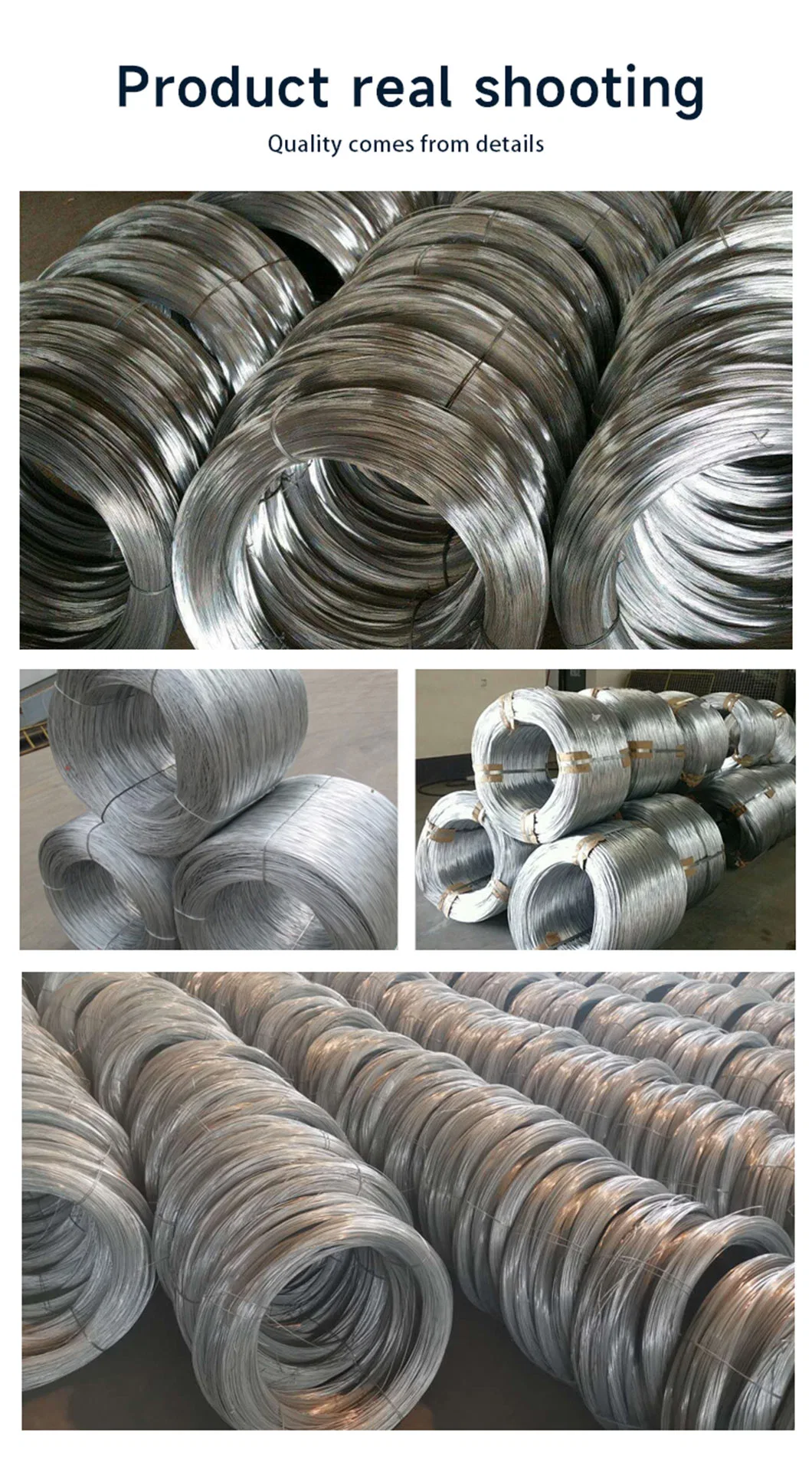 Ms Hot Dipped Electro Gi Galvanized Steel Wire with AISI 1008 1006 0.3mm 2mm 4mm 6.5mm ASTM 6 8 9 10 12 14 18 20 Gauge in Barbed Wire Electric Cable for Hanger